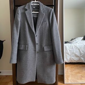 Zara Grey Wool Coat